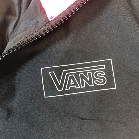 Vans Pull Over Jacket Black/ Bright Pink Reflector Running Riding XS - Picture 2 of 9